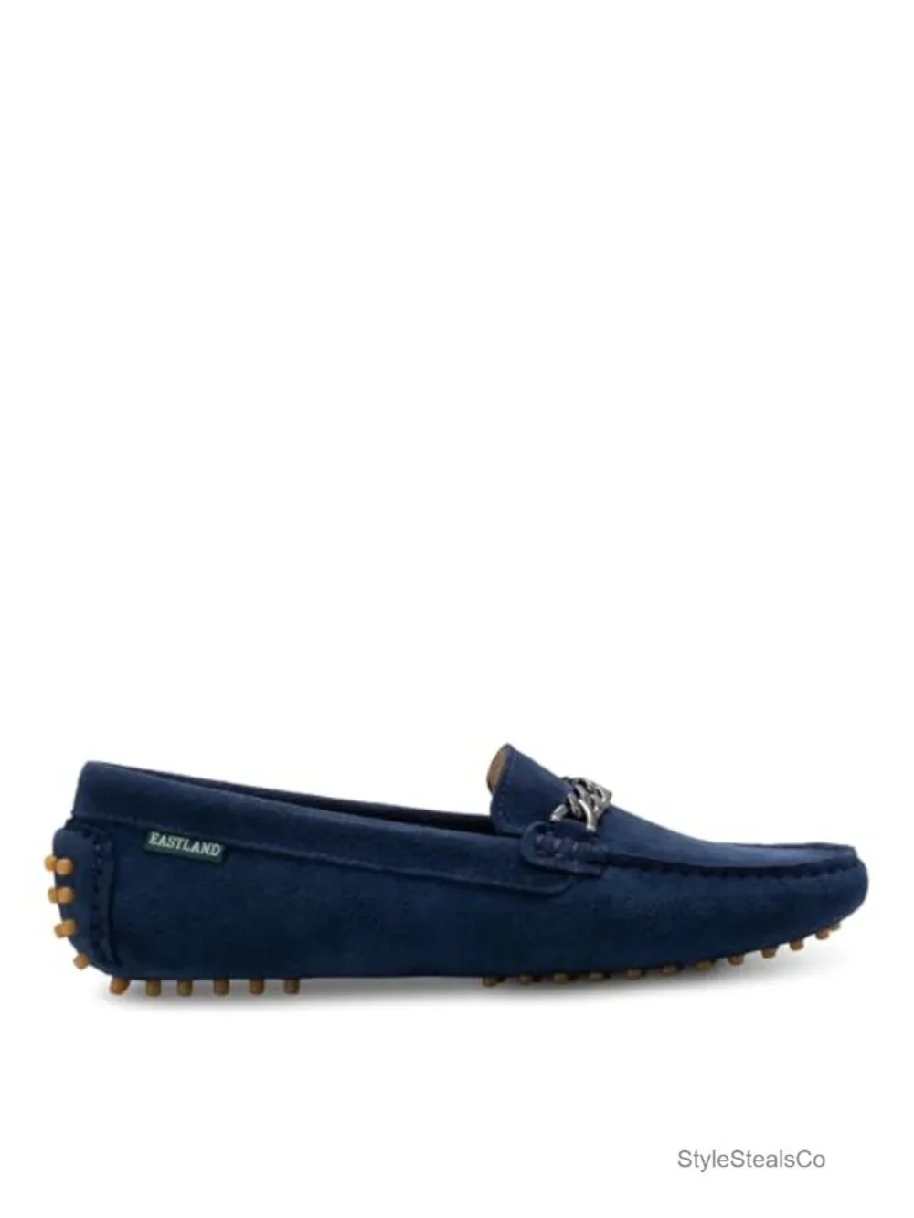 Leather Suede Moc Toe Driving Loafers - Slip-On Flat for Women